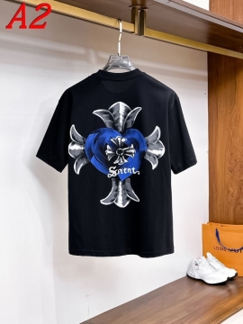 2025新作 CHROME HEARTSクロムハーツ ラウンドネック 半袖Tシャツ   ネーム入り
