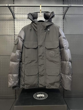 2025 カナダグース ナチュラル メンズ ダウンジャケット ファー取り外し可能