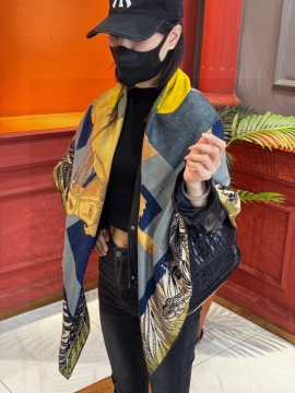 2025FW エルメス ショール ネット限定 男女兼用 