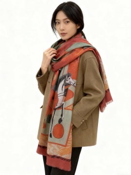 2025秋冬 エルメス ショール おすすめ 男女兼用 多色可选