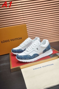 2026発売【Louis Vuitton】スニーカーメッシュ×キャンバス モノグラム ブルー×ホワイト ストリート 