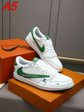 2026発売中！【Louis Vuitton】スニーカー レザー×メッシュ Swoosh装飾 ホワイト×レッド ストリート 