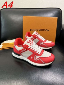 2026入荷【Louis Vuitton】スニーカーメッシュ×レザー モノグラム VUITTON装饰 グレー×ホワイト ストリート 