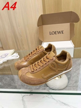 2026入荷【Loewe】スニーカー レザー×スエード アナグラムロゴ ブラック ストリート 