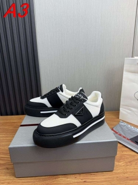 2026年夏新作【Prada】チャンキースニーカー メッシュ×レザー 倒三角标识  White カジュアル 