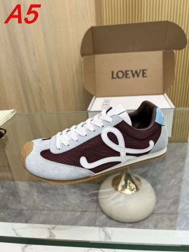 2026入荷【Loewe】スニーカー レザー×スエード アナグラムロゴ ブラック ストリート 