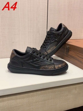 2026新作【Louis Vuitton】スニーカー レザー モノグラム ロゴ ブラック ストリート 