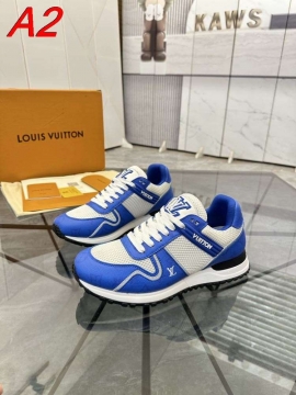 2026新作発表【Louis Vuitton】スニーカー メッシュ×レザー モノグラム ロゴ グレー ストリート 