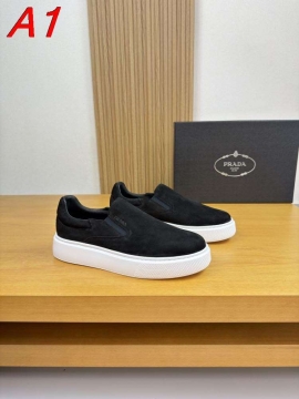 2026年夏新作【Prada】スリッポン スエード スリングバック Black カジュアル 