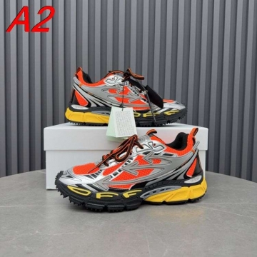 2026新作【Off-White】ダッドスニーカー メッシュ ミントグリーンソール ベージュ×ブルー ストリート 