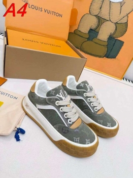 2026新作発表【Louis Vuitton】スニーカーファブリック×レザー モノグラム ロゴ :black ストリート 