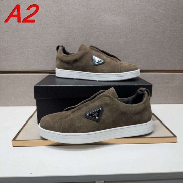 2026入荷しました【Prada】スリッポン スエード エラスティック构造 ネイビー カジュアル 