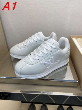 2026発売中！【Louis Vuitton】スニーカーレザー ロゴ :white ストリート 