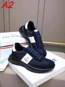 2026新作【Moncler】スニーカークロス×スエード 山峰ロゴ 赤白配色 トリコロール装饰 ホワイト×:black ストリート 
