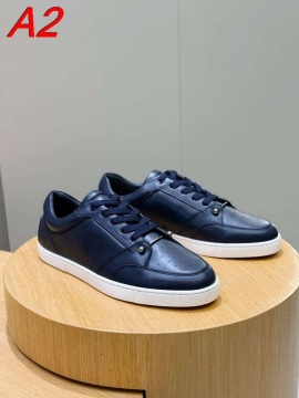 2026年夏新作【Christian Louboutin】スニーカー レザー 荔枝紋様×釘 ネイビー×ホワイト フォーマル 