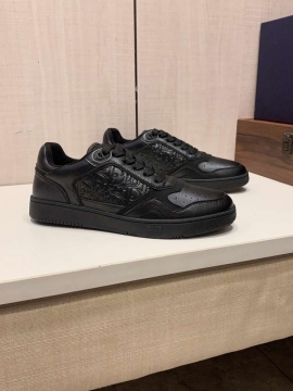 2026入荷【Dior】スニーカー レザー CD柄  블랙 カジュアル 