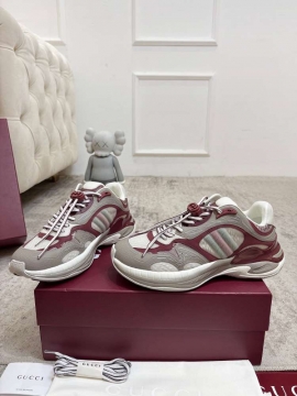 2026新作発表【Gucci】チャンキースニーカー メッシュ×GGキャンバス GGモノグラム ベージュ ストリート 