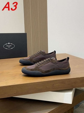 2026年夏新作【Prada】スニーカー スエード×レザー 藏青橡胶底 ネイビー カジュアル 