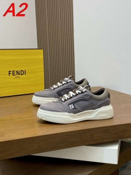 2026入荷【Fendi】チャンキースニーカー レザー FF柄 白底 ブラック×ホワイト カジュアル 