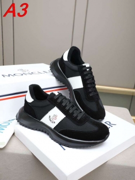 2026新作【Moncler】スニーカークロス×スエード 山峰ロゴ 赤白配色 トリコロール装饰 ホワイト×:black ストリート 