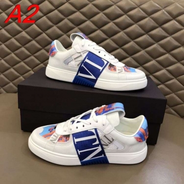 2026入荷【Valentino】スニーカーレザー 镭射装飾 VLTN Logo マルチカラー カジュアル 