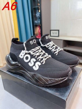 2026発売中！【BOSS】EA7 スニーカー ファブリック 针织袜套 BLACK×イエロー スポーツ 
