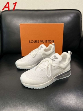 2026入荷【Louis Vuitton】スニーカークロス×レザー  Logo装饰 半透明底设计 :white ストリート 