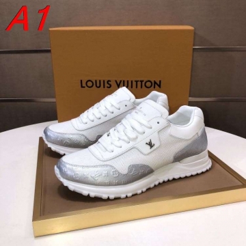 2026新作【Louis Vuitton】スニーカーメッシュ×レザー モノグラム ロゴ :white ストリート 