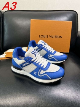 2026入荷【Louis Vuitton】スニーカーメッシュ×レザー モノグラム VUITTON装饰 グレー×ホワイト ストリート 