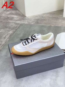 2026発売【Prada】スニーカー メッシュ×レザー ドローストリング Black カジュアル 