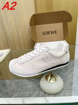 2026入荷【Loewe】スニーカー レザー×スエード アナグラムロゴ ブラック ストリート 