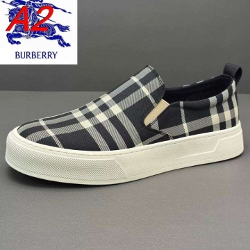 2026入荷【Burberry】スニーカー キャンバス クラシック格子柄 ×黒×赤 カジュアル 