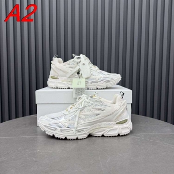2026発売【Off-White】ダッドスニーカー メッシュ×レザー オールド加工 Black×グレー ストリート 