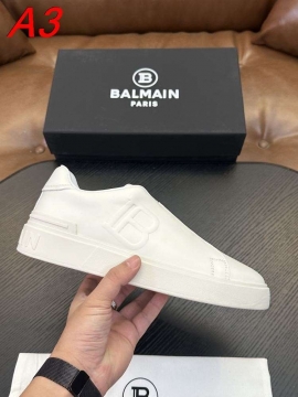 2026入荷しました【Balmain】スリッポン レザー ロゴ压纹 BLACK カジュアル 