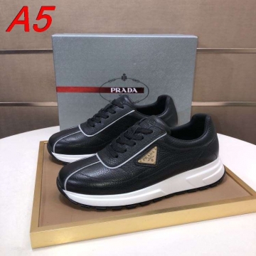 2026新作発表【Prada】スニーカー レザー キルティング纹様 白い厚底  White カジュアル 