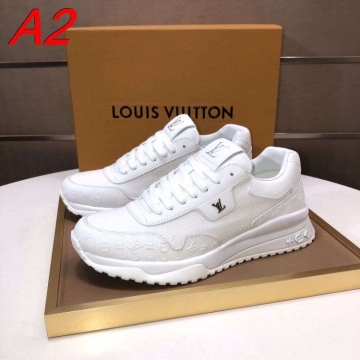 2026新作【Louis Vuitton】スニーカーメッシュ×レザー モノグラム ロゴ :white ストリート 