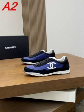 2026発売【Chanel】スニーカー ファブリック×スエード ロゴプリント 、ブラック×ホワイト カジュアル 
