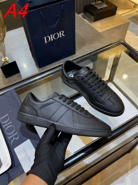 2026発売【Dior】スニーカー レザー×スエード 白底 ホワイト×グレー カジュアル 