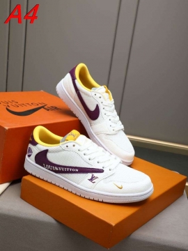 2026発売中！【Louis Vuitton】スニーカー レザー×メッシュ Swoosh装飾 ホワイト×レッド ストリート 