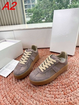 2026発売【MM6 Maison Margiela】スニーカー レザー×スエード 德训鞋款式 ブラウウン ストリート 