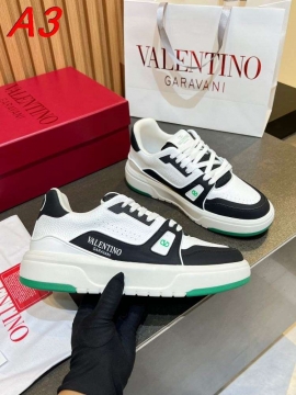 2026新作発表【Valentino】スニーカーレザー VALENTINO Logo Brand Logo 白×イエロー カジュアル 