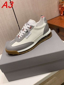 2026入荷しました【Thom Browne】スニーカー レザー 拼色デザイン トリコロール ストリート 