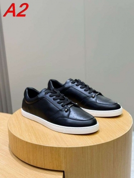 2026発売【Christian Louboutin】スニーカー レザー 釘装飾 ブラウン×ホワイト デイリー 
