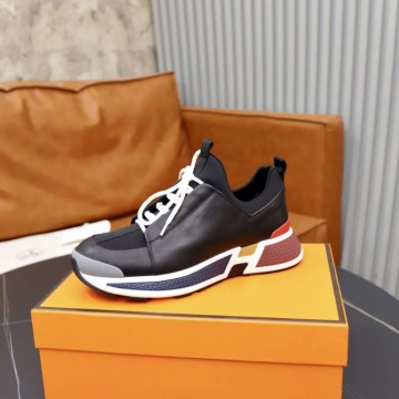 2026入荷【Gucci】チャンキースニーカー ファブリック×レザー 拼接デザイン グレー×バーガンディ ストリート 