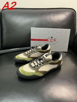 2026発売中！【Prada】スニーカー メッシュ スエード拼接 ワイン ストリート 