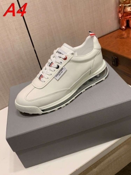 2026入荷しました【Thom Browne】スニーカー レザー 拼色デザイン トリコロール ストリート 