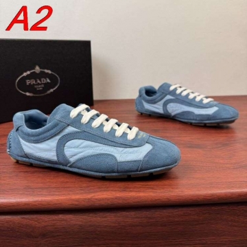 2026入荷しました【Prada】スニーカー スエード×织物 レトロデザイン Black カジュアル 