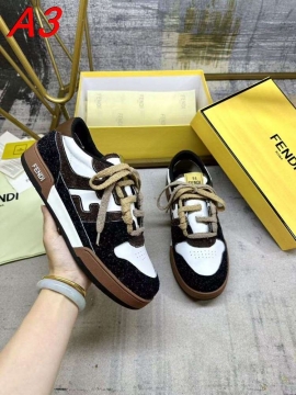 2026発売中！【Fendi】スニーカー レザー 三色交织鞋带 白底 ホワイト×black カジュアル 