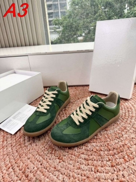 2026発売【MM6 Maison Margiela】スニーカー レザー×スエード 德训鞋款式 ブラウウン ストリート 