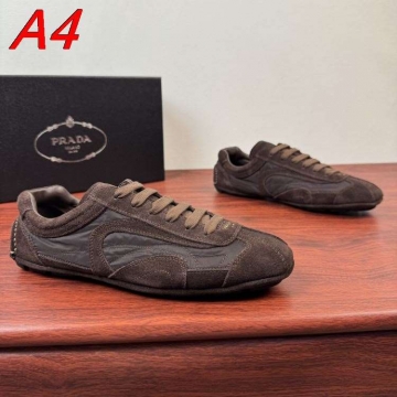 2026入荷しました【Prada】スニーカー スエード×织物 レトロデザイン Black カジュアル 